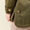 Parka droite à capuche vert kaki femme