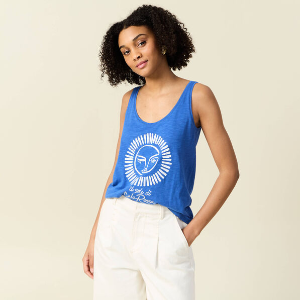 Débardeur sans manches bleu electrique femme