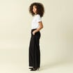 Pantalon loose taille standard fluide noir femme