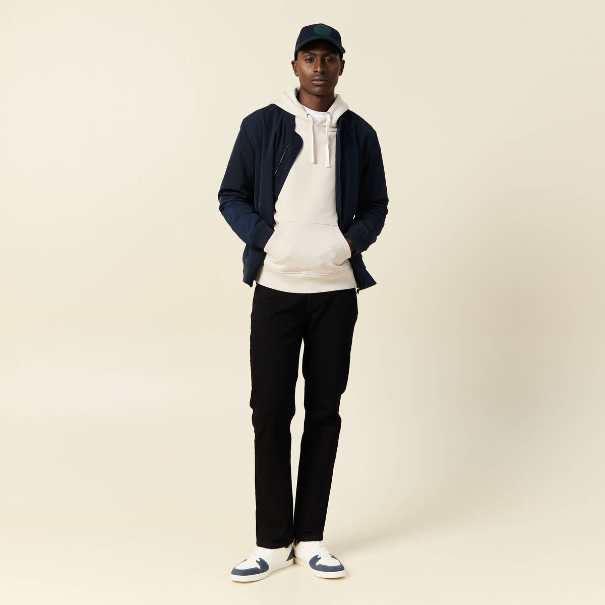 Jeans regular éco-responsable denim noir homme