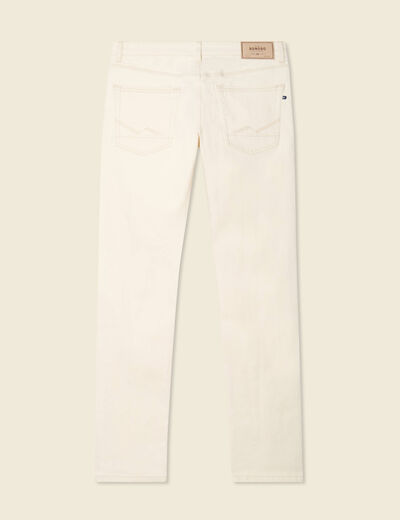 Jeans straight 5 poches ecru homme