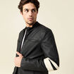 Blouson motard simili cuir noir homme