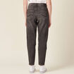 Jeans mom 7/8ème denim gris femme
