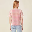 T-shirt manches courtes rouge foncé femme