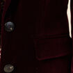 Veste blazer velours bordeaux femme
