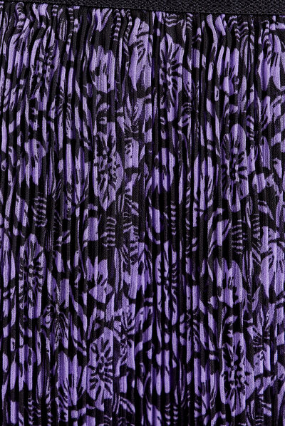 Jupe longue évasée fluide mauve femme