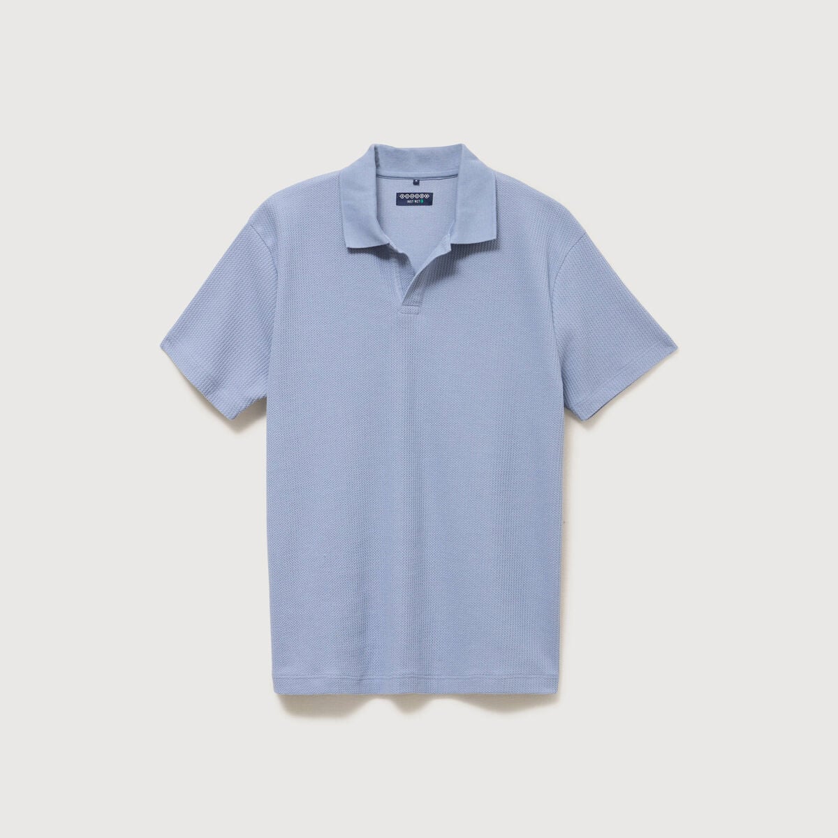 Polo manches courtes bleu gris homme