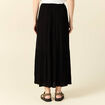 Jupe longue évasée noir femme