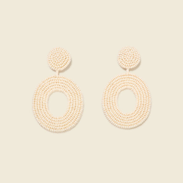 boucles doreilles pendantes ecru femme Boucles d'oreilles pendantes ecru femme