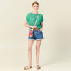 Pull oversize ajour&eacute; col bateau vert menthe femme