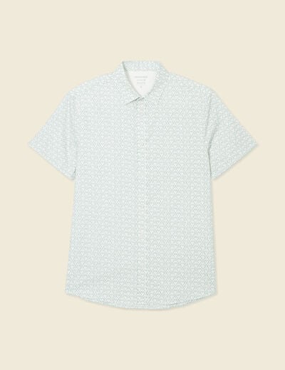 Chemise manches courtes vert homme