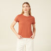 T-shirt manches courtes orange femme