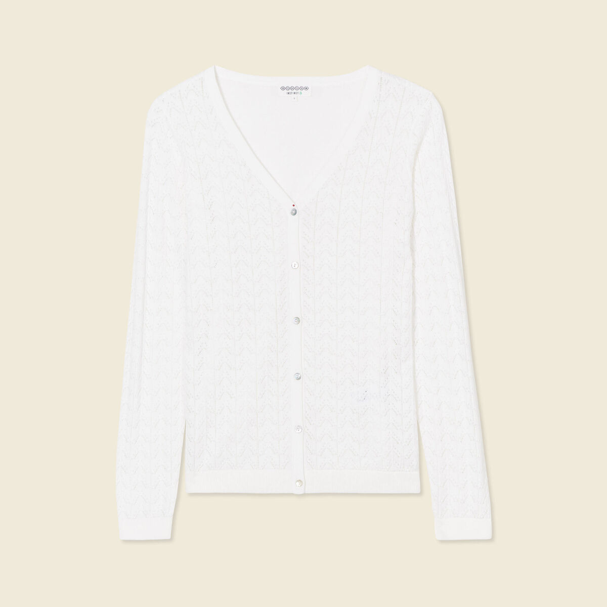 Gilet éco-responsable ecru femme
