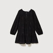 Robe dentelle manches longues doubl&eacute;e noir femme