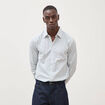 Chemise en coton manches longues blanc homme