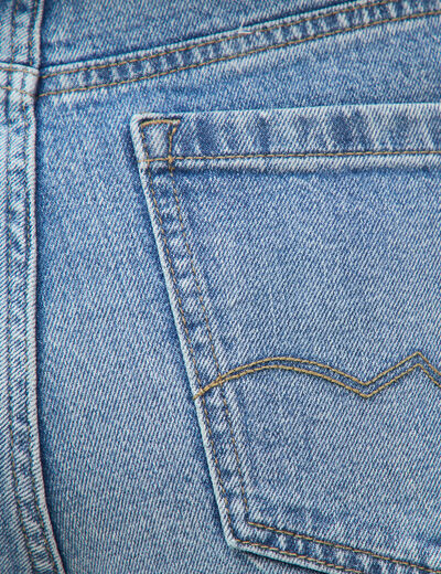 Jeans large taille haute denim stone femme