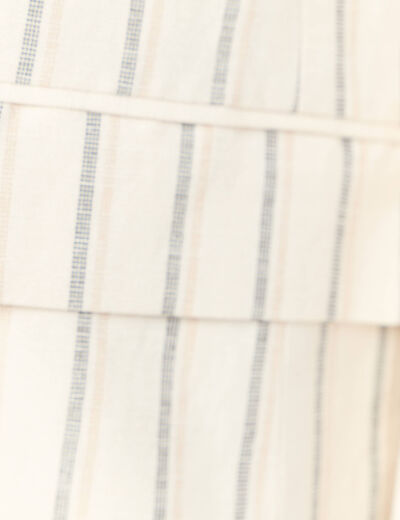 Pantalon large éco-responsable blanc femme