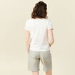 T-shirt manches courtes ivoire femme