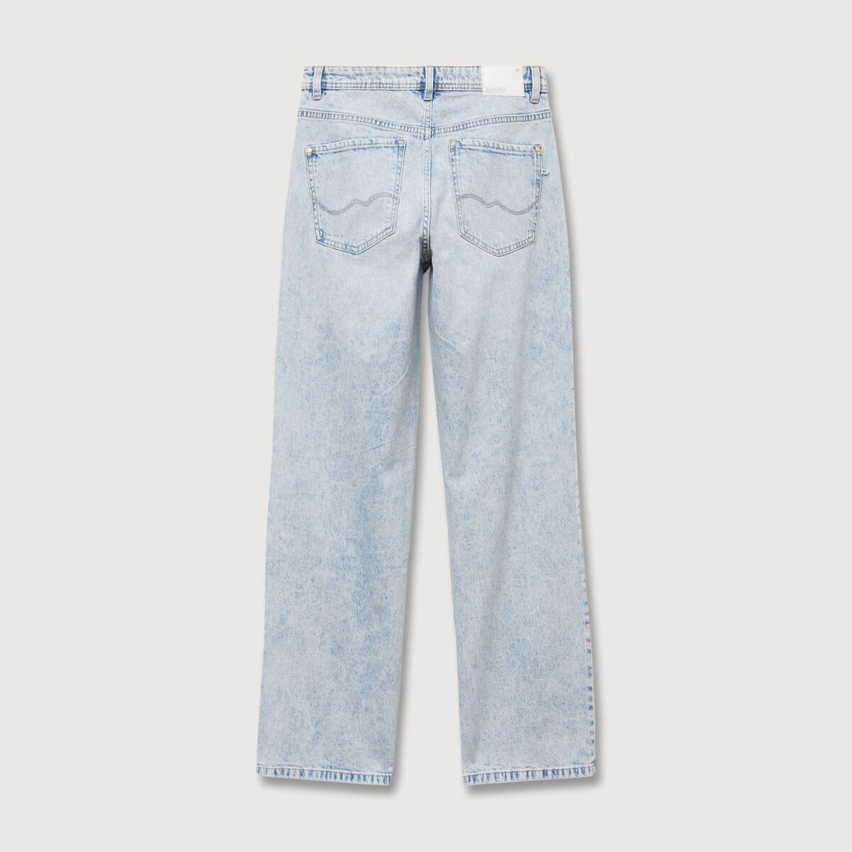 Jeans large taille standard denim snow bleu femme