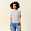T-shirt manches courtes bleu femme