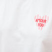 T-shirt droit col rond manches courtes blanc femme