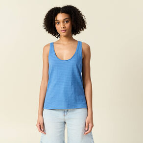 Débardeur sans manches bleu femme