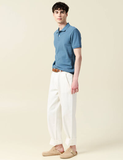 Polo manches courtes bleu foncé homme