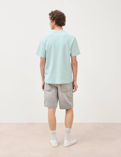 T-shirt manches courtes bleu gris homme
