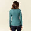 T-shirt femme maille unie Instinct vert canard femme
