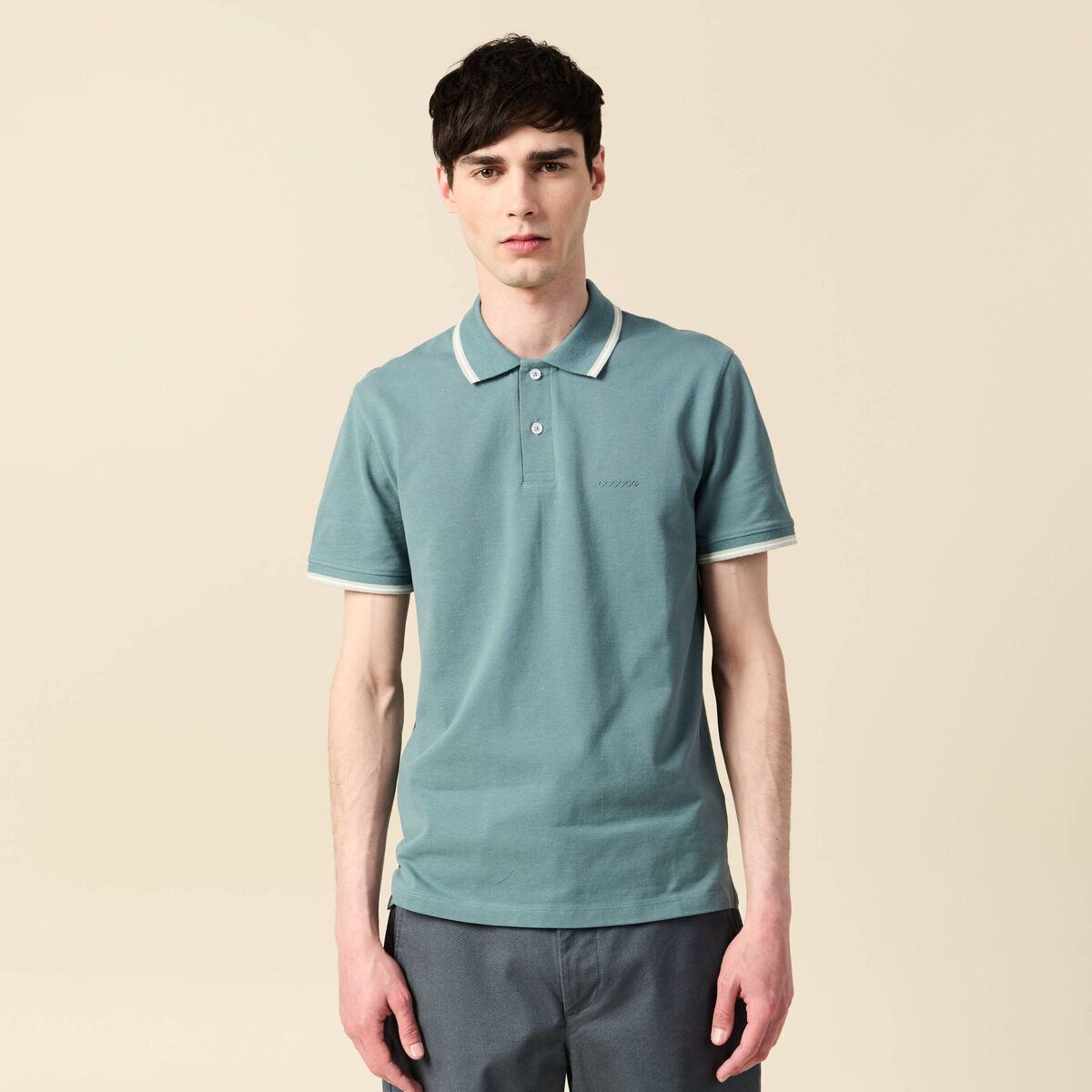 Polo éco-responsable vert foncé homme