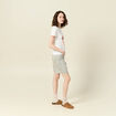 T-shirt manches courtes ivoire femme