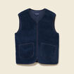 Sweat sans manches effet polaire bleu fonc&eacute; homme