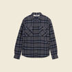 Veste surchemise droite bleu gris homme