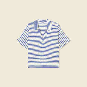 Polo manches courtes ecru femme