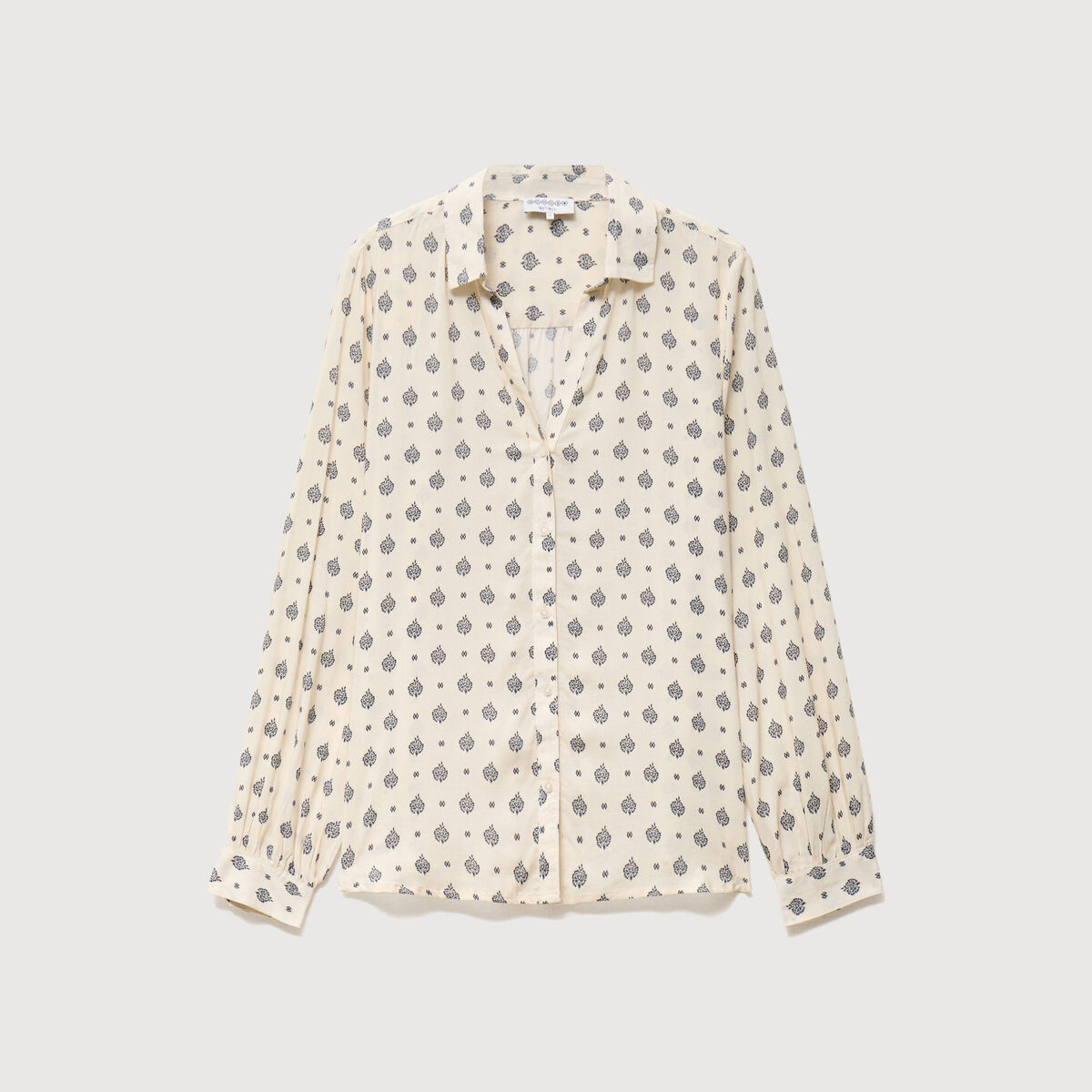 Blouse manches longues ecru femme