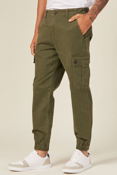 Pantalon battle vert kaki homme