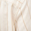 Chemise ray&eacute;e manches courtes ecru homme