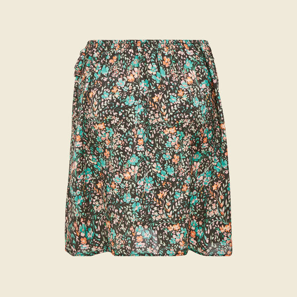 Jupe drapée courte noir femme