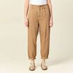 Jeans slouchy 7/8ème vert kaki femme