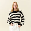 Pull manches longues noir femme