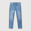 Jeans slim longueur 32 denim bleach homme