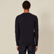 Pull manches longues bleu foncé homme