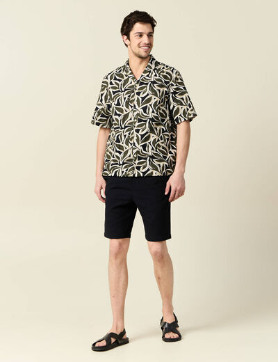 Chemise manches courtes noir homme