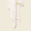 Foulard en coton avec broderie ecru femme