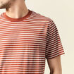 T-shirt manches courtes marron cognac homme