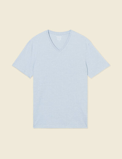 T-shirt manches courtes homme bleu gris homme