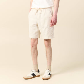 Bermuda droit à coulisse ecru homme