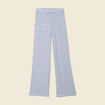 Pantalon large en maille ecru femme