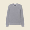 Pull manches longues col rond gris homme