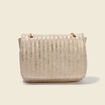 Sac bandouli&egrave;re avec doublure couleur or femme